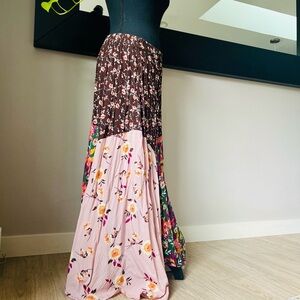 Sonoma Floral Patchwork Maxi Skirt With Boho Style